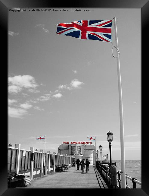 Patriot Of The Pier Framed Print by Sarah Clark