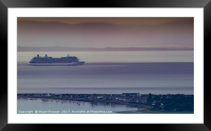 Cruise Ship Moray Firth Framed Mounted Print by Stuart Prosser