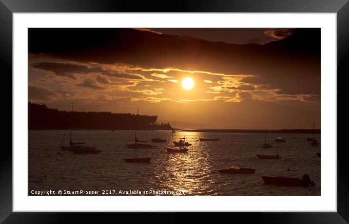 Findhorn Sunset Framed Mounted Print by Stuart Prosser