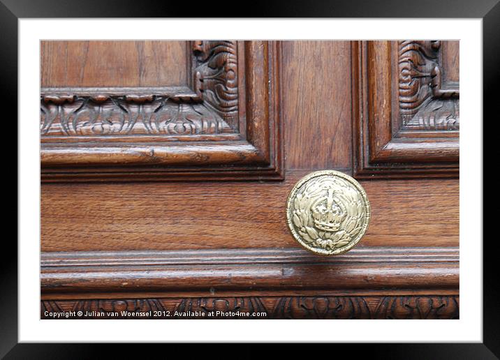 HM Customs Doorknob Framed Mounted Print by Julian van Woenssel