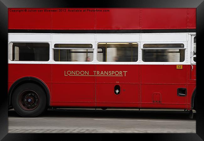 Routemaster Bus Framed Print by Julian van Woenssel