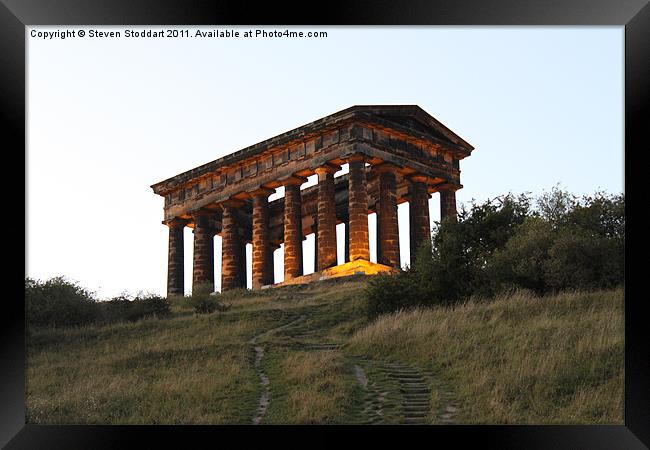 Penshaw Monument Steps Framed Print by Steven Stoddart