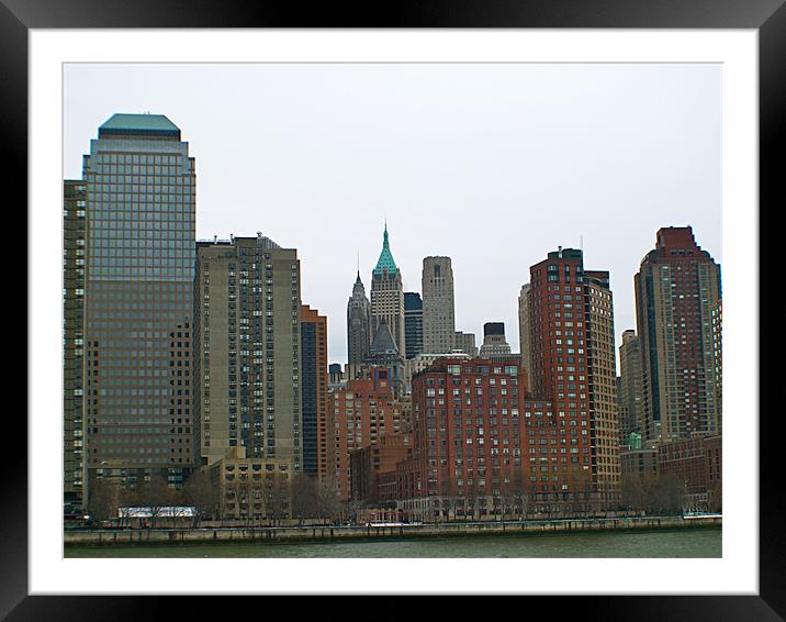 MANHATTAN SKYSCRAPERS Framed Mounted Print by radoslav rundic