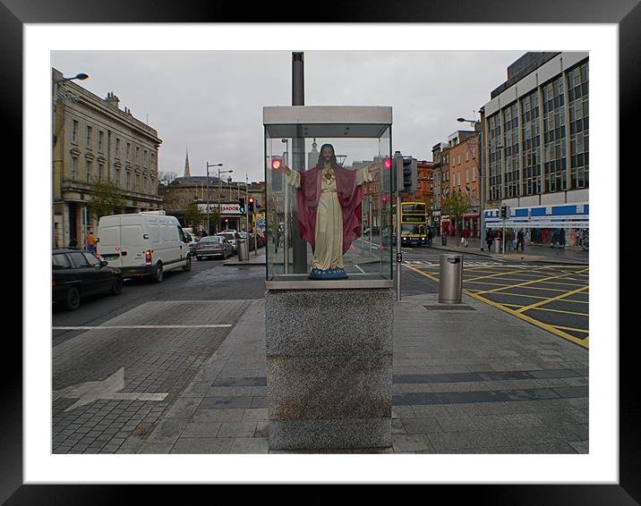 IN THE STREET OF DUBLIN Framed Mounted Print by radoslav rundic