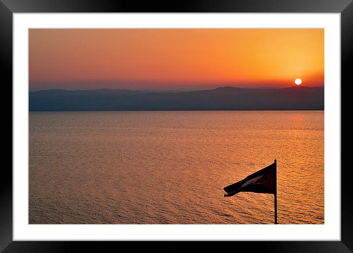 Dead Sea sunset Framed Mounted Print by radoslav rundic