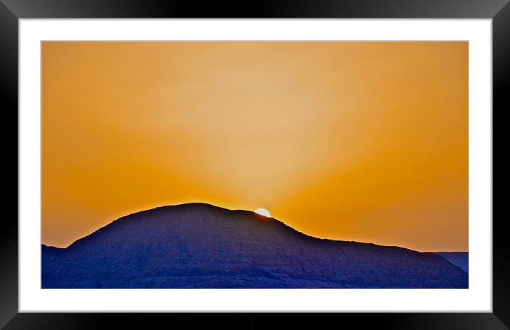 WADI RUM DESERT SUNRISE Framed Mounted Print by radoslav rundic