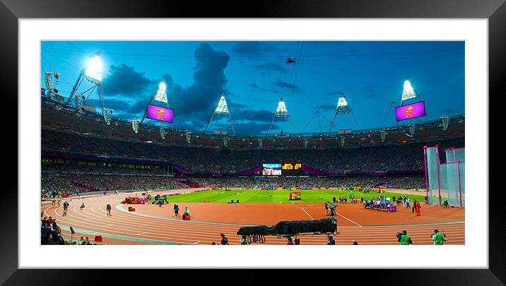 OLYMPIC STADIUM BY NIGHT Framed Mounted Print by radoslav rundic