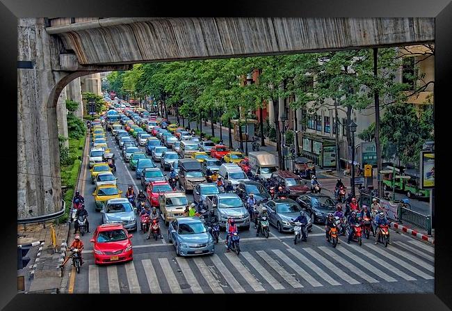  TRAFFIC IN BANGKOK 1. Framed Print by radoslav rundic