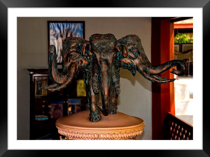  THREE  HEADED ELEPHANT Framed Mounted Print by radoslav rundic