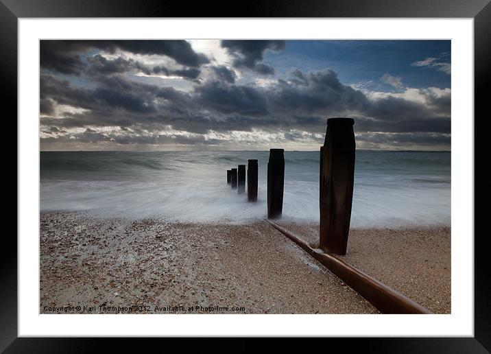 Sea View over the Solent Framed Mounted Print by Karl Thompson
