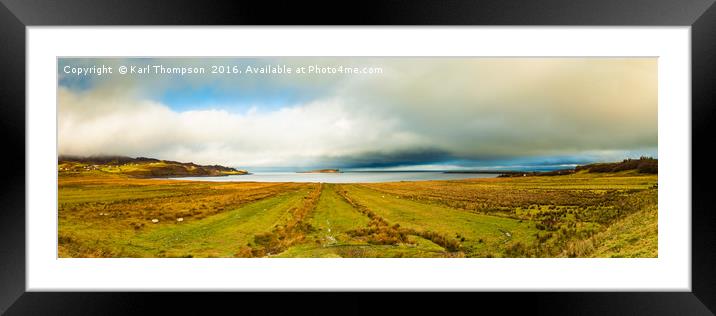 Skye Seascape Panoramic Framed Mounted Print by Karl Thompson