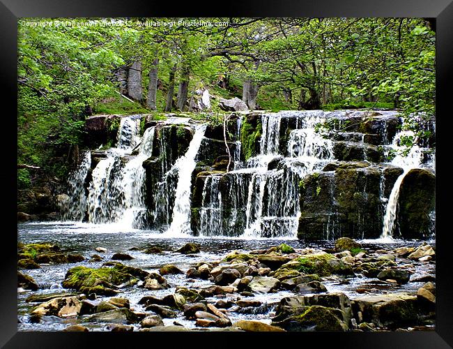 Waterfall in Yorkshire Framed Print by Marianne Fuller