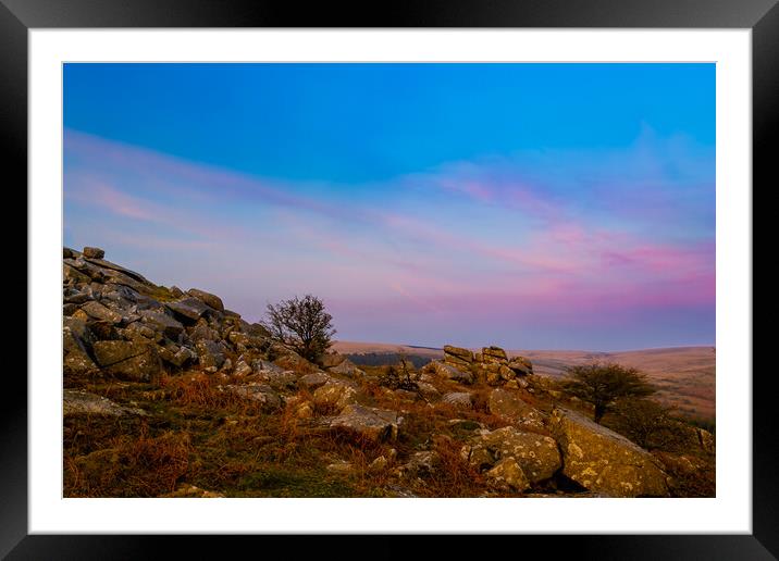 Burrator Sceinic View Framed Mounted Print by David Martin