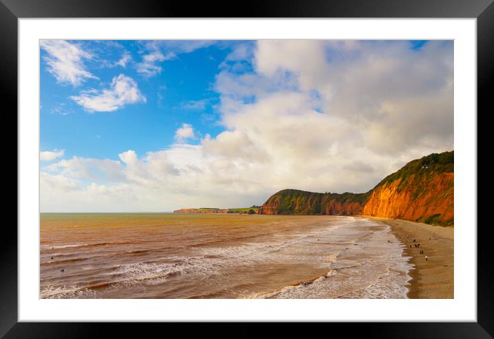 Sidmouth jurasic Coastline Framed Mounted Print by David Martin