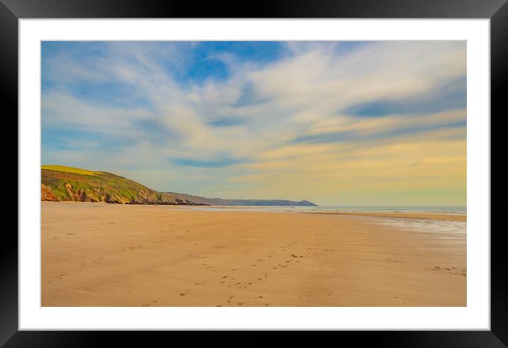 Trangantle Beach Framed Mounted Print by David Martin