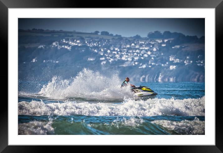 Jet Ski Framed Mounted Print by David Martin