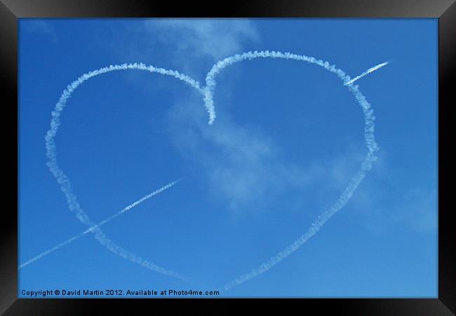 heart cloud Framed Print by David Martin