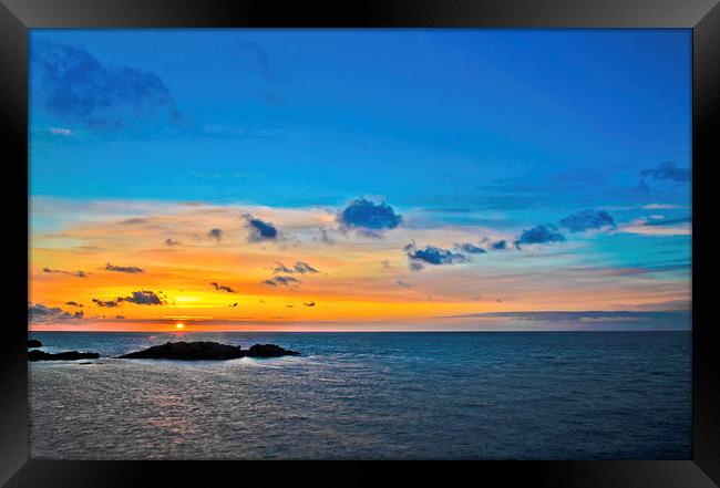 Scilly Isle Sunrise Framed Print by David Martin