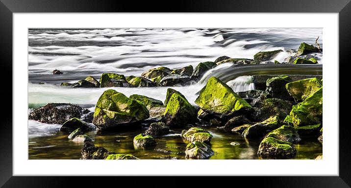 Water Fall Framed Mounted Print by David Martin
