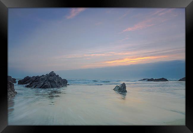  Sharrow Point Beach 3 Framed Print by David Martin