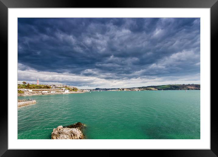 Plymouth Hoe Framed Mounted Print by David Martin