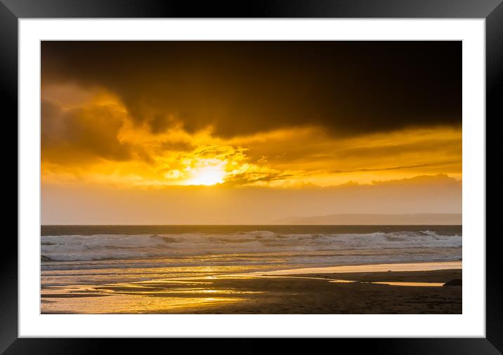 Sunset-1 Framed Mounted Print by David Martin