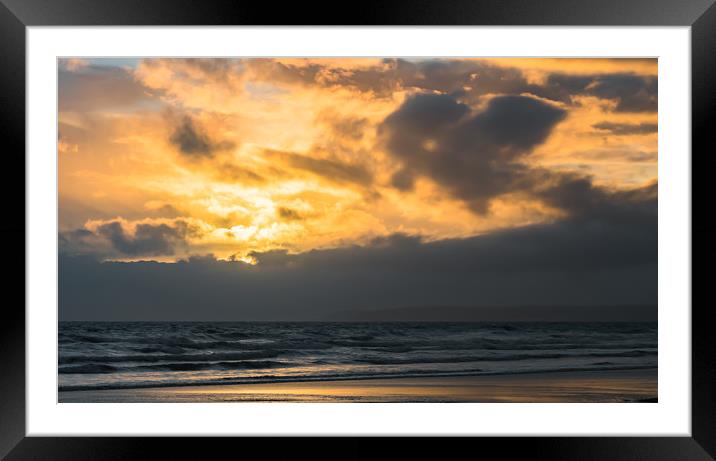 Sunset-2 Framed Mounted Print by David Martin