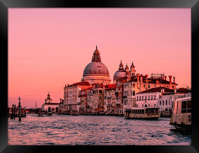 Venice in twilight  Framed Print by David Martin