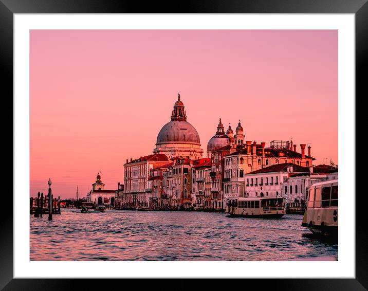 Venice in twilight  Framed Mounted Print by David Martin