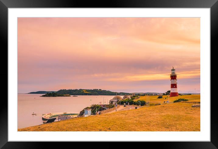 Plymouth Hoe Framed Mounted Print by David Martin