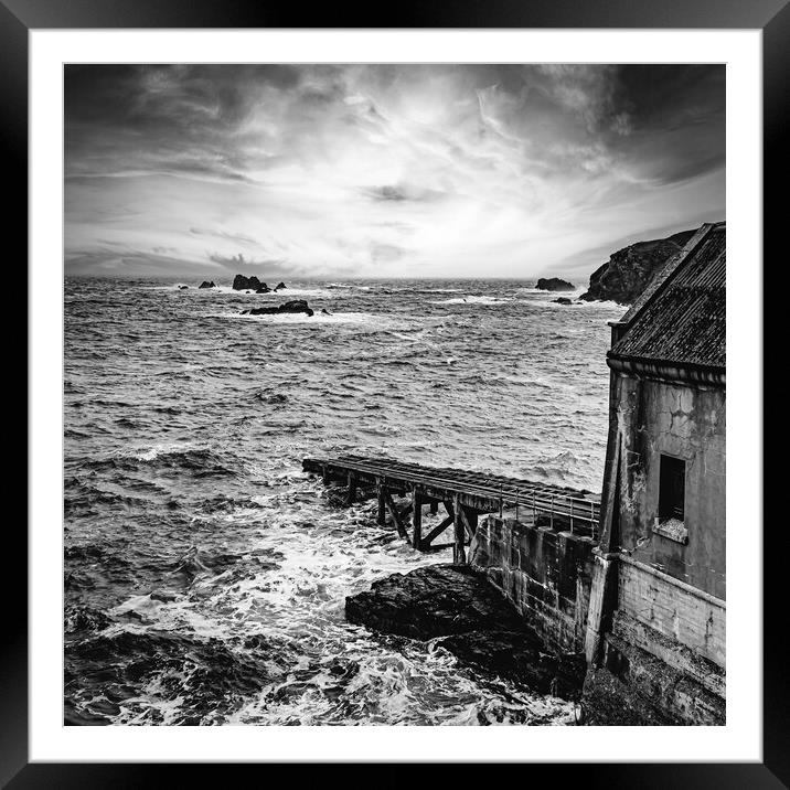 Old Life boat station Framed Mounted Print by David Martin