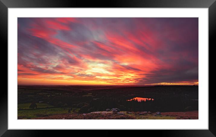Fire in the Sky-2 Framed Mounted Print by David Martin