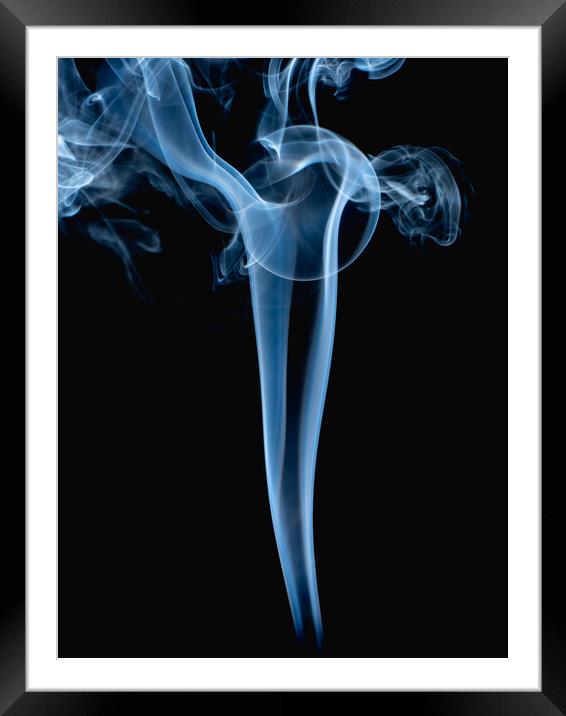 Smoke 6 Framed Mounted Print by David Martin
