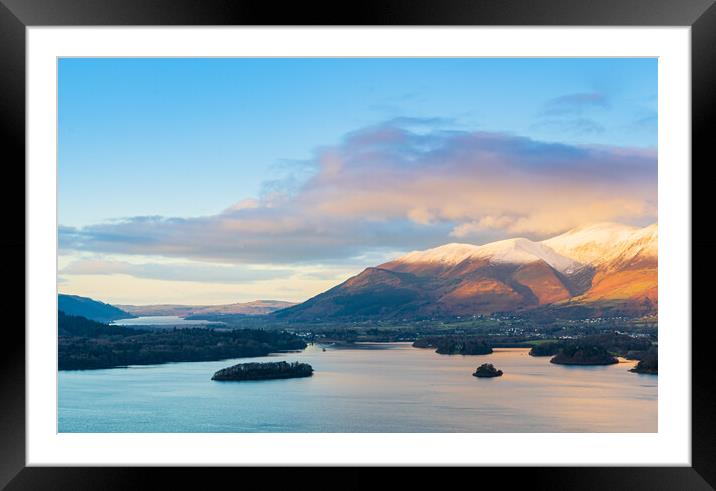 Majestic Scenery of Lake District Framed Mounted Print by David Martin