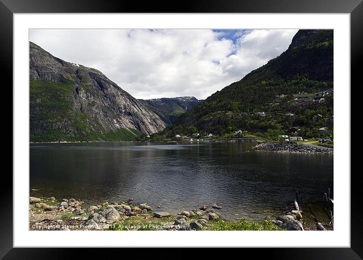 Norwegian Fjord Framed Mounted Print by Steven Plowman