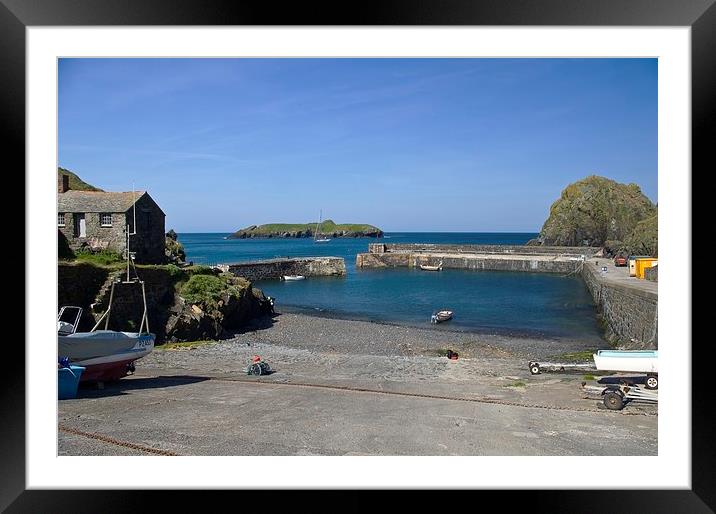  The harbour at Mullion Cove Framed Mounted Print by Steven Plowman