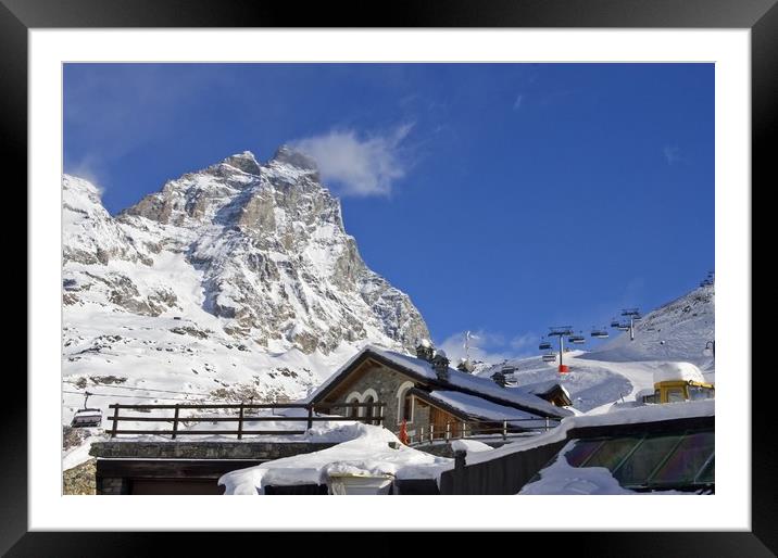 A view of the Matterhorn Framed Mounted Print by Steven Plowman