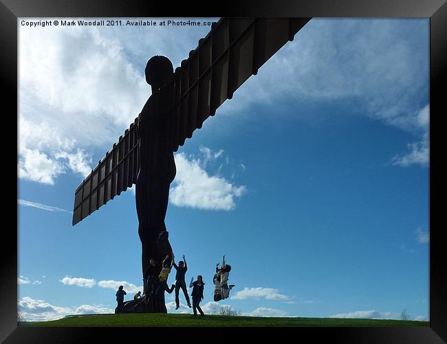 Angel of the North Fun Framed Print by Mark Woodall