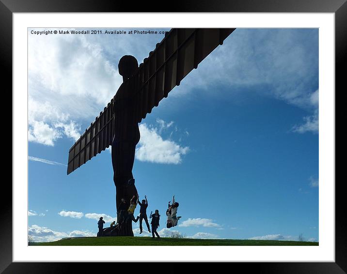 Angel of the North Fun Framed Mounted Print by Mark Woodall