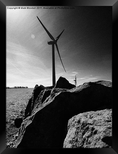 County Durham Windfarm Burnhope Framed Print by Mark Woodall