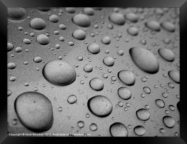 Water Beading on car after a polish Framed Print by Mark Woodall