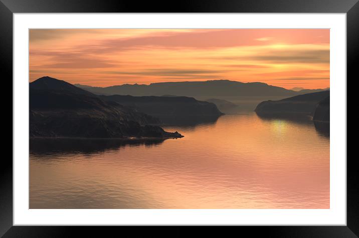 Sunset On The Mystery Coast Framed Mounted Print by Hugh Fathers