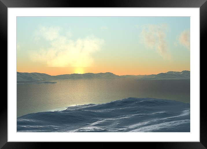 Arctic Sunset Framed Mounted Print by Hugh Fathers