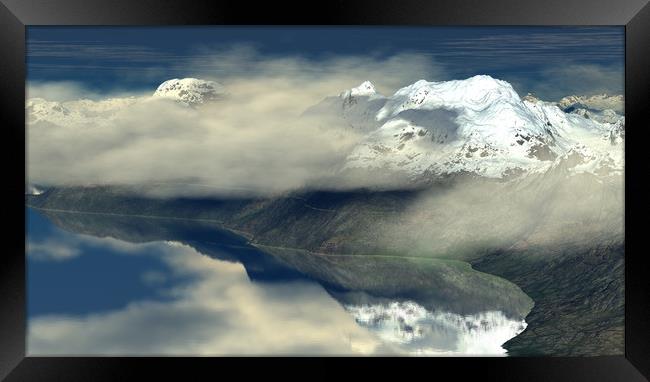 Mountain Clouds Framed Print by Hugh Fathers