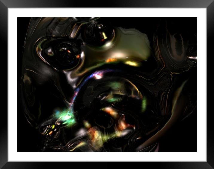 Dark Matter Disruptions I Framed Mounted Print by Hugh Fathers