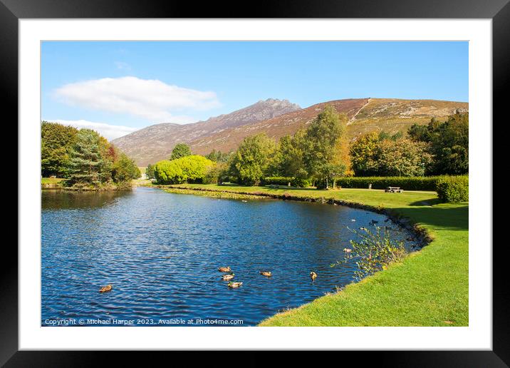 Lake in the Silent Valley Mountain Park N Ireland Framed Mounted Print by Michael Harper