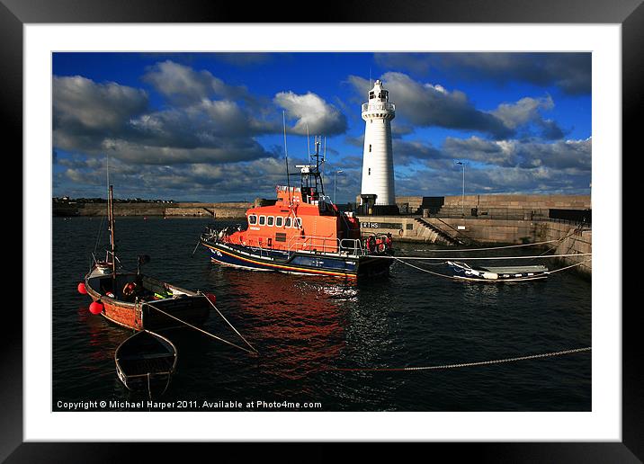 Donaghadee Lighthouse Framed Mounted Print by Michael Harper