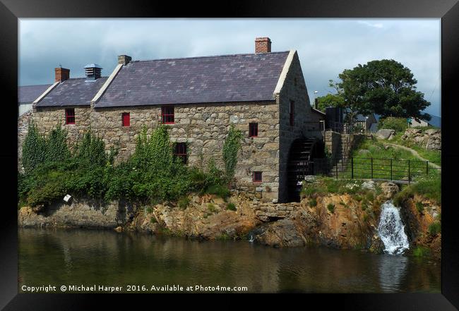 The Corn Mill at Annalong Harbour Mourne Framed Print by Michael Harper