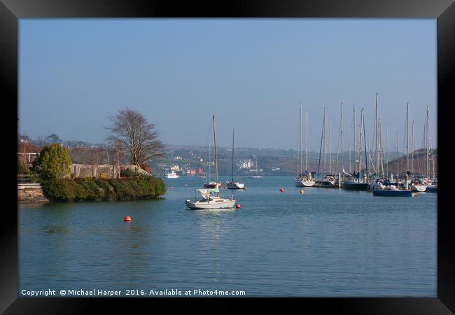 Kinsale Harbor in the in the South of Ireland Framed Print by Michael Harper