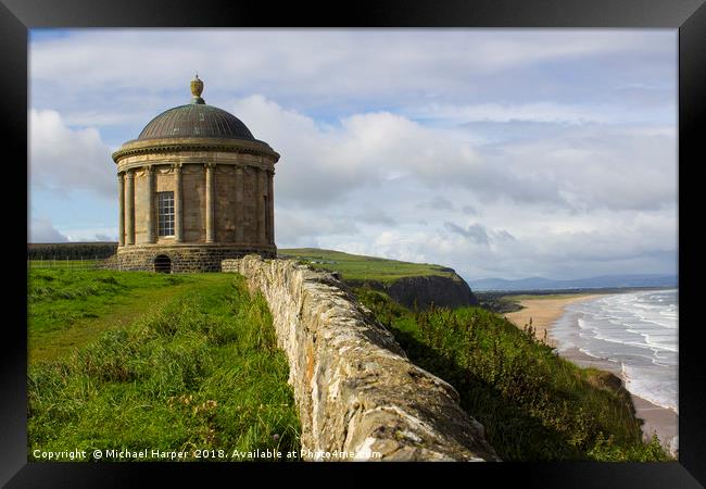Mussenden Temple on the North Coast of Ireland Framed Print by Michael Harper
